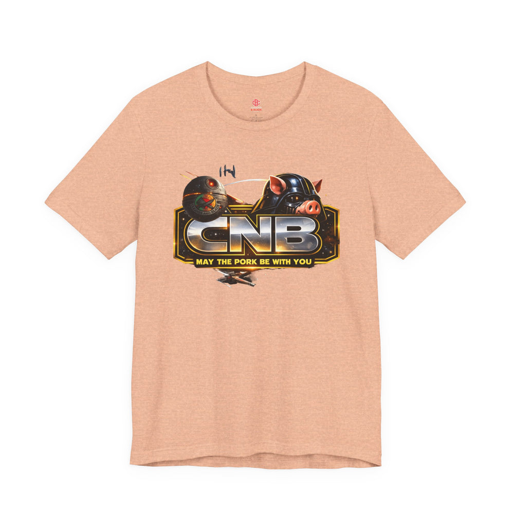 The May the Pork Be With You™ T-Shirt is built for cooks who don’t pretend to be disciplined—especially when bacon’s on the line.