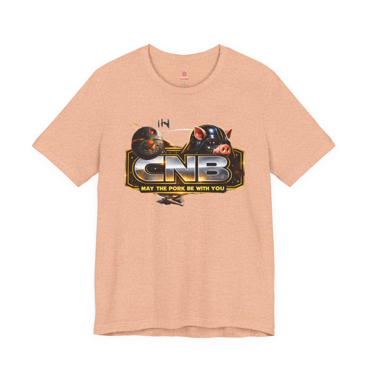 The May the Pork Be With You™ T-Shirt is built for cooks who don’t pretend to be disciplined—especially when bacon’s on the line.