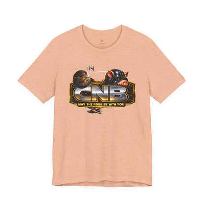The May the Pork Be With You™ T-Shirt is built for cooks who don’t pretend to be disciplined—especially when bacon’s on the line.