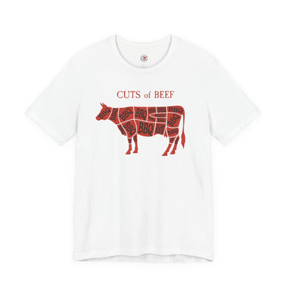 BBQ Butcher Cuts of Cow T‑Shirt — Vintage Barbecue Tee