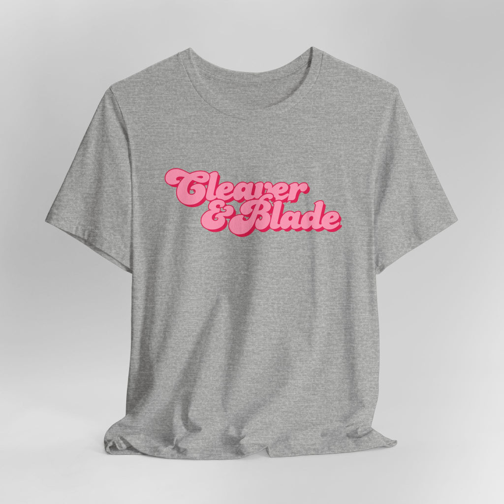 Cleaner & Blade Pink Retro Logo Tee
