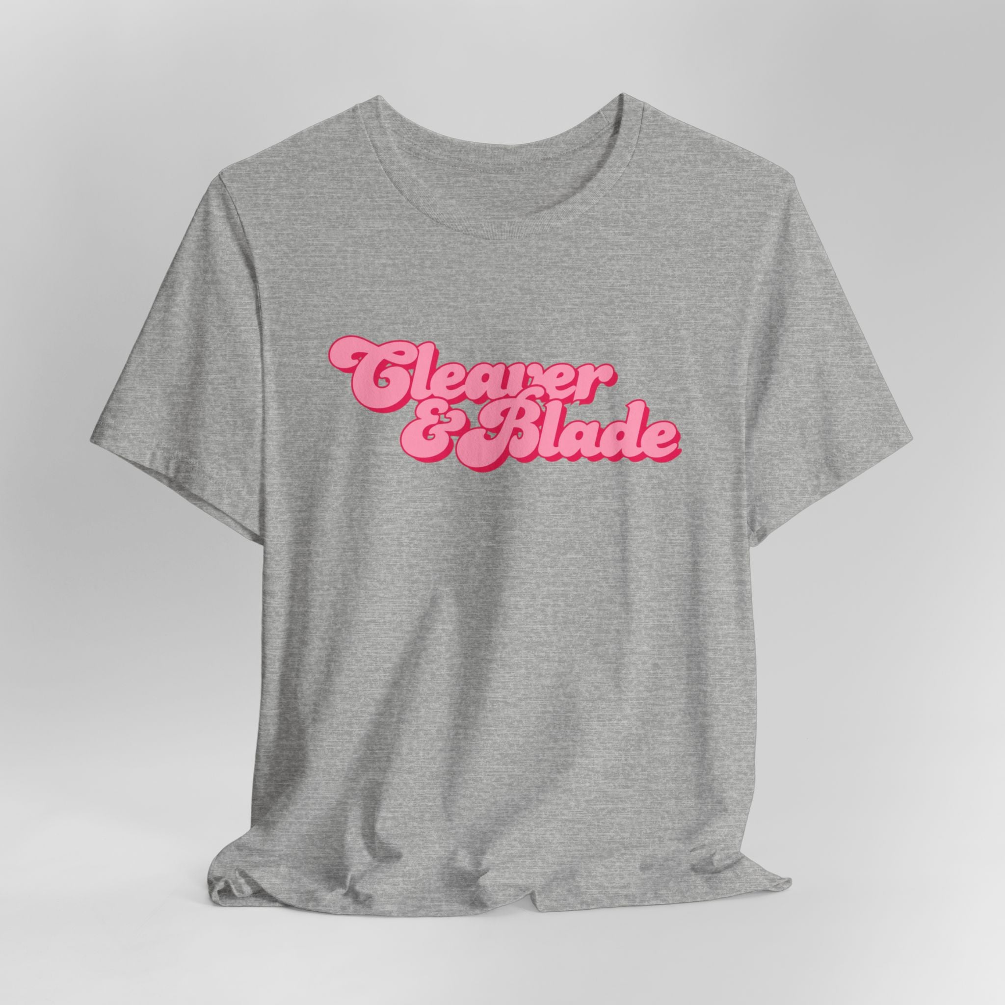 Cleaner & Blade Pink Retro Logo Tee
