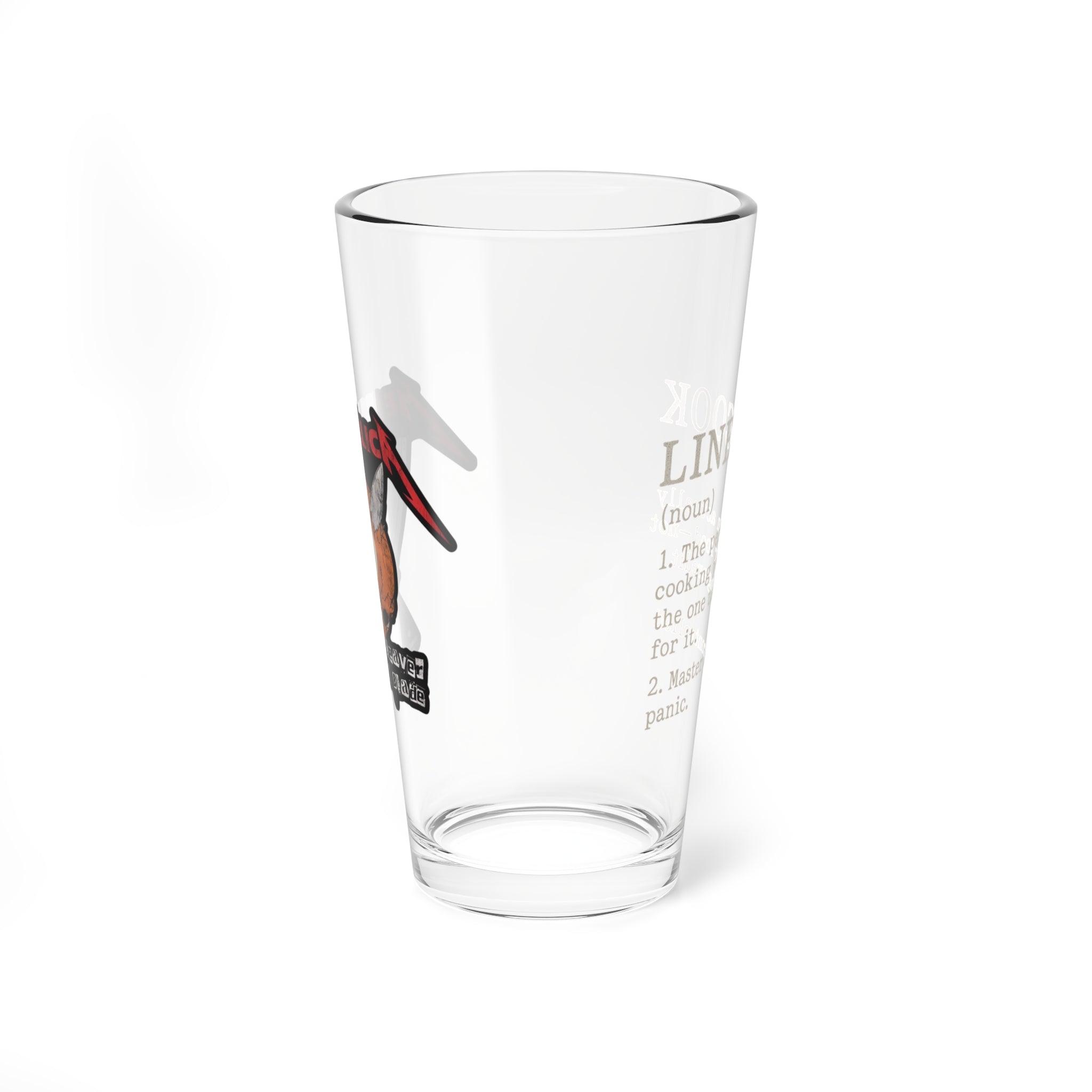 Mixing Glass — Line Cook Mealtallica 16oz Pint Glass