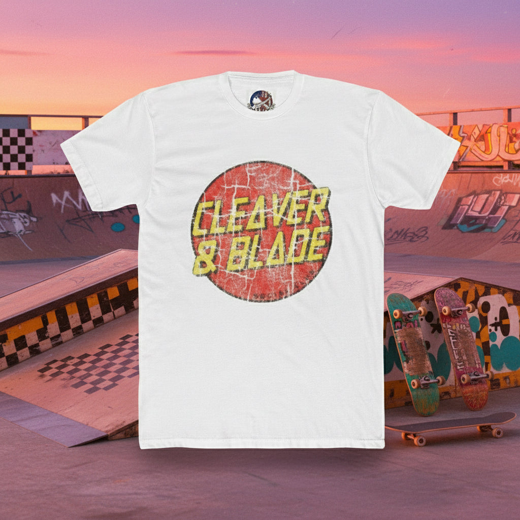 Cleaver & Blade Unisex Cotton Crew Tee - Retro Graphic Tee for Food Lovers