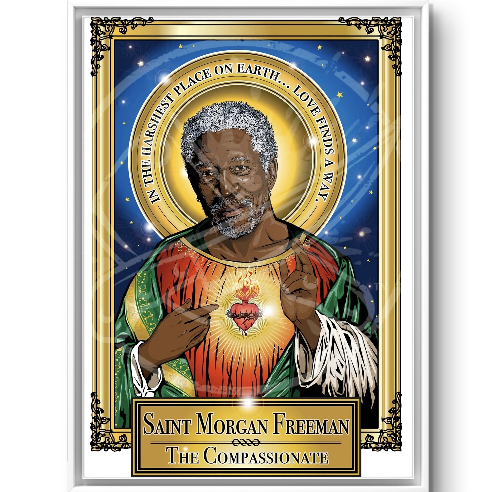 Saint Morgan Freeman The Compassionate Poster Cleaverandblade.com