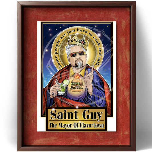 Saint Guy The Mayor of Flavortown Poster Cleaverandblade.com