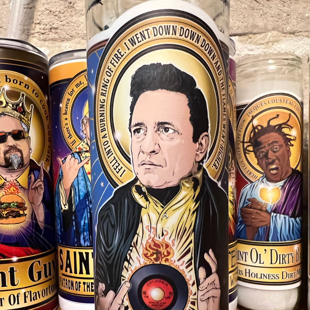Saint Johnny The Man Candle Cleaverandblade.com