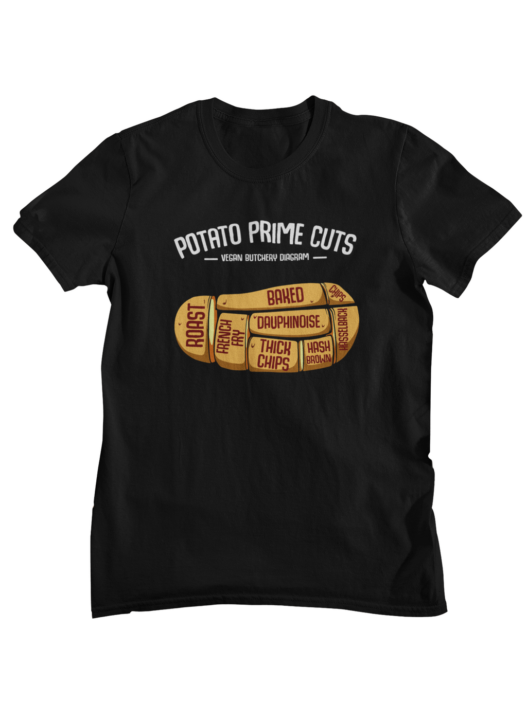 The Potato Prime Cuts T-Shirt Cleaverandblade.com