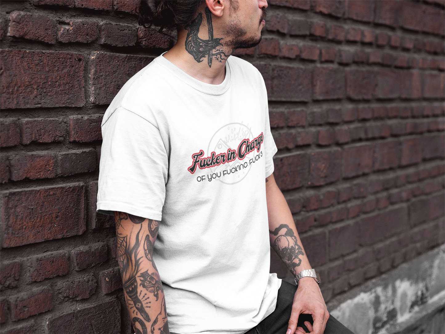 Fucker in Charge T-Shirt Cleaverandblade.com