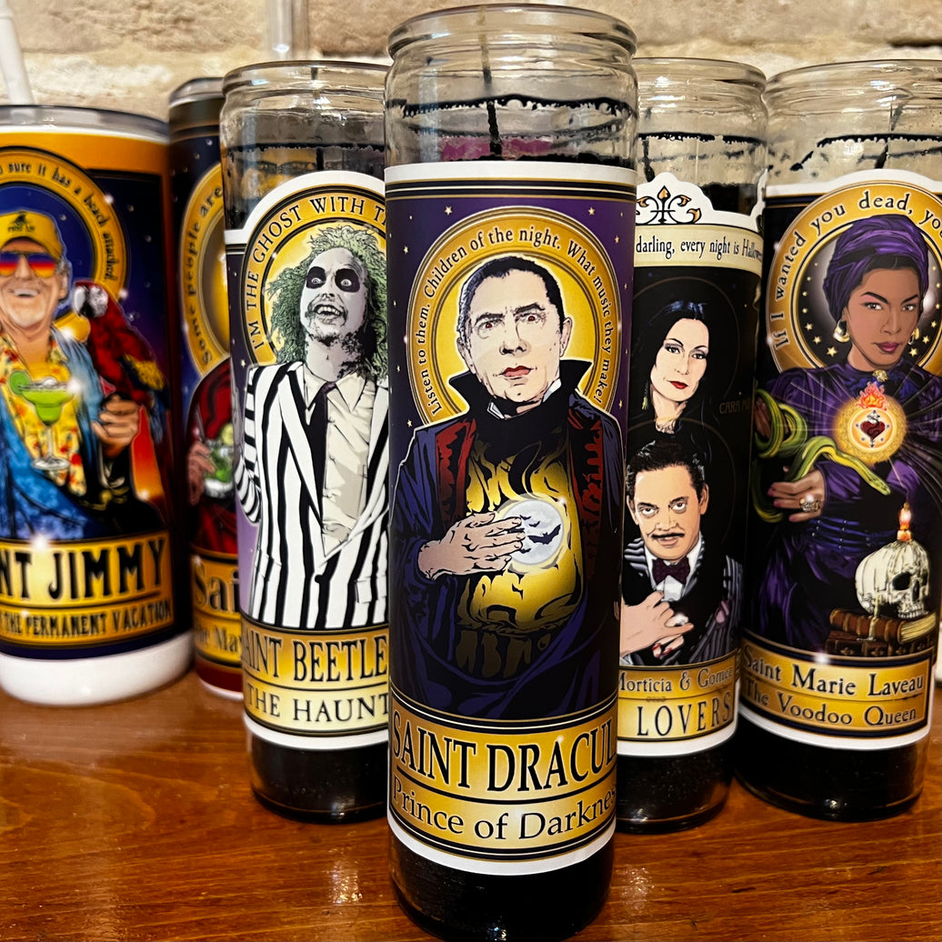 Saint Dracula Prince of Darkness Candle Cleaverandblade.com