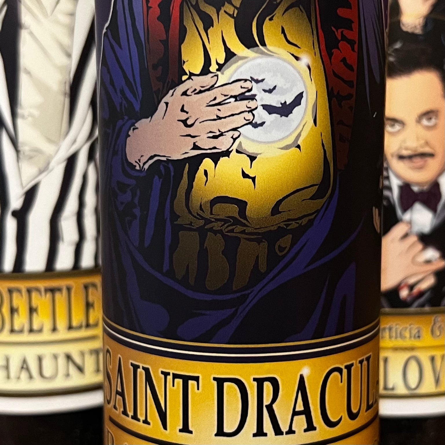 Saint Dracula Prince of Darkness Candle Cleaverandblade.com