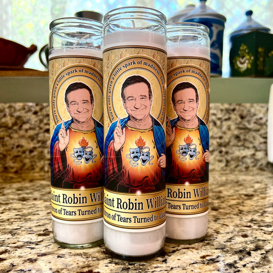 Saint Robin Williams Candle