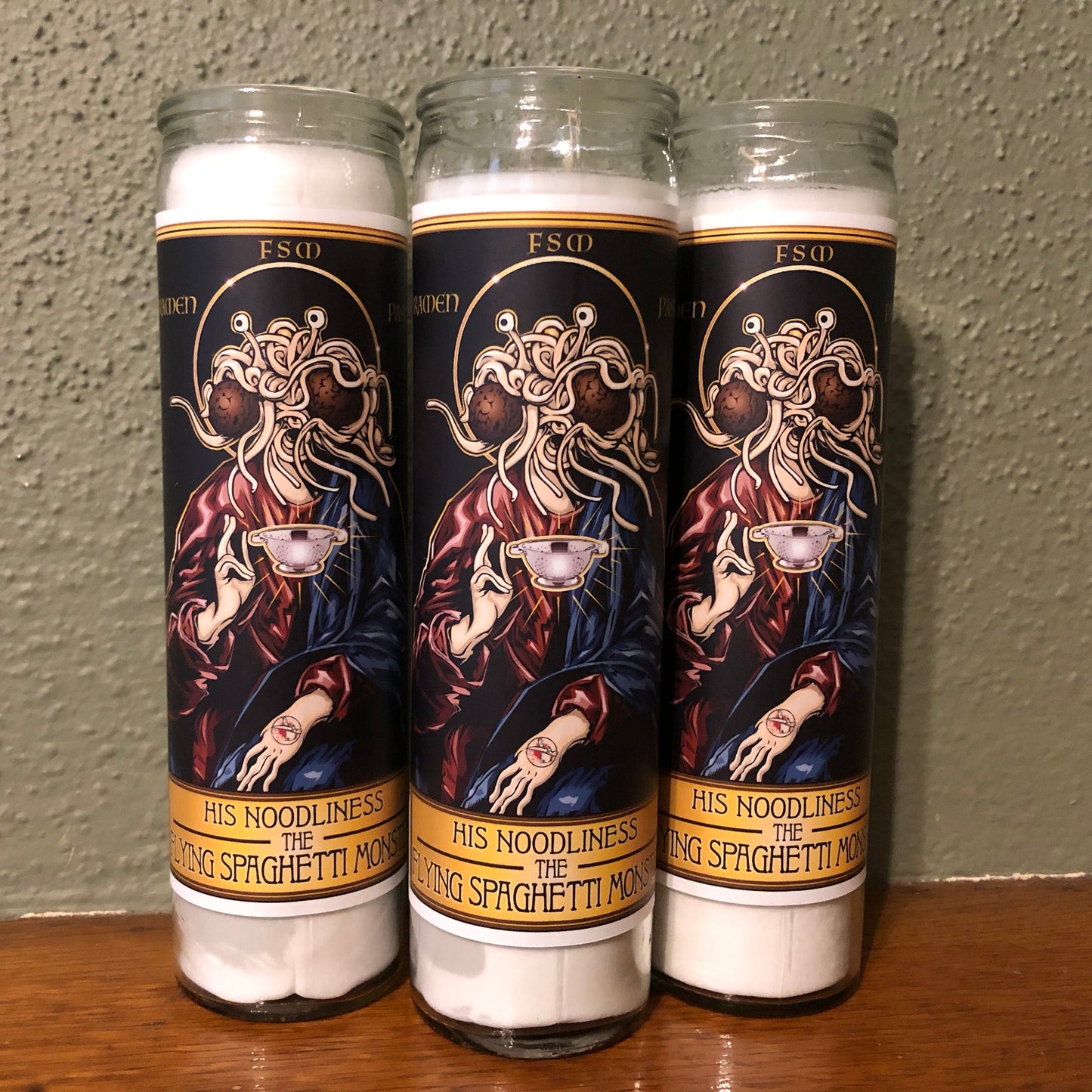His Noodliness  Candle Cleaverandblade.com