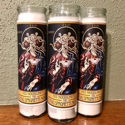 His Noodliness  Candle Cleaverandblade.com