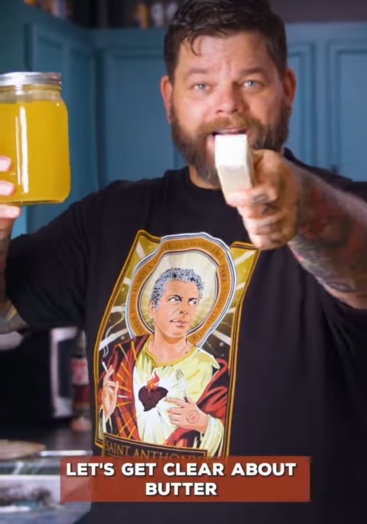 Saint Anthony The Opinionated -Bourdain Tribute Tee
