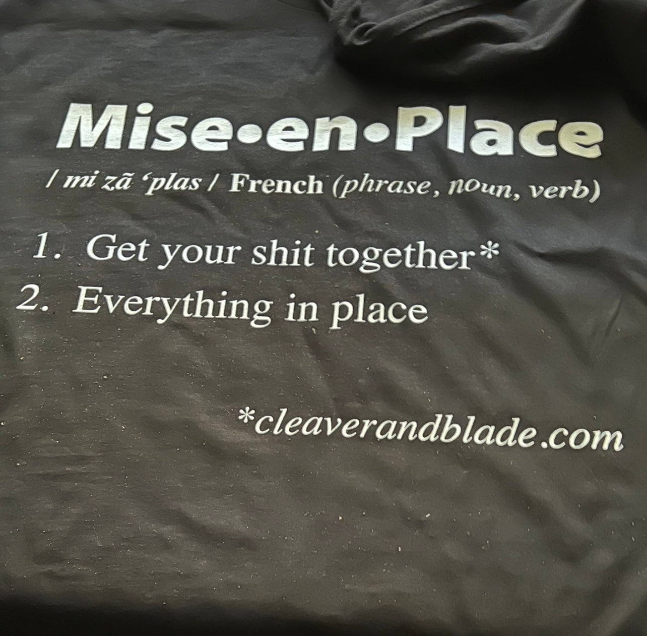 Mise en Place  T-Shirt Cleaverandblade.com