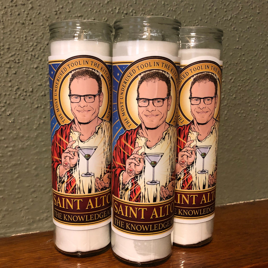 image Saint Alton The Knowledgeable Candle Cleaverandblade.com