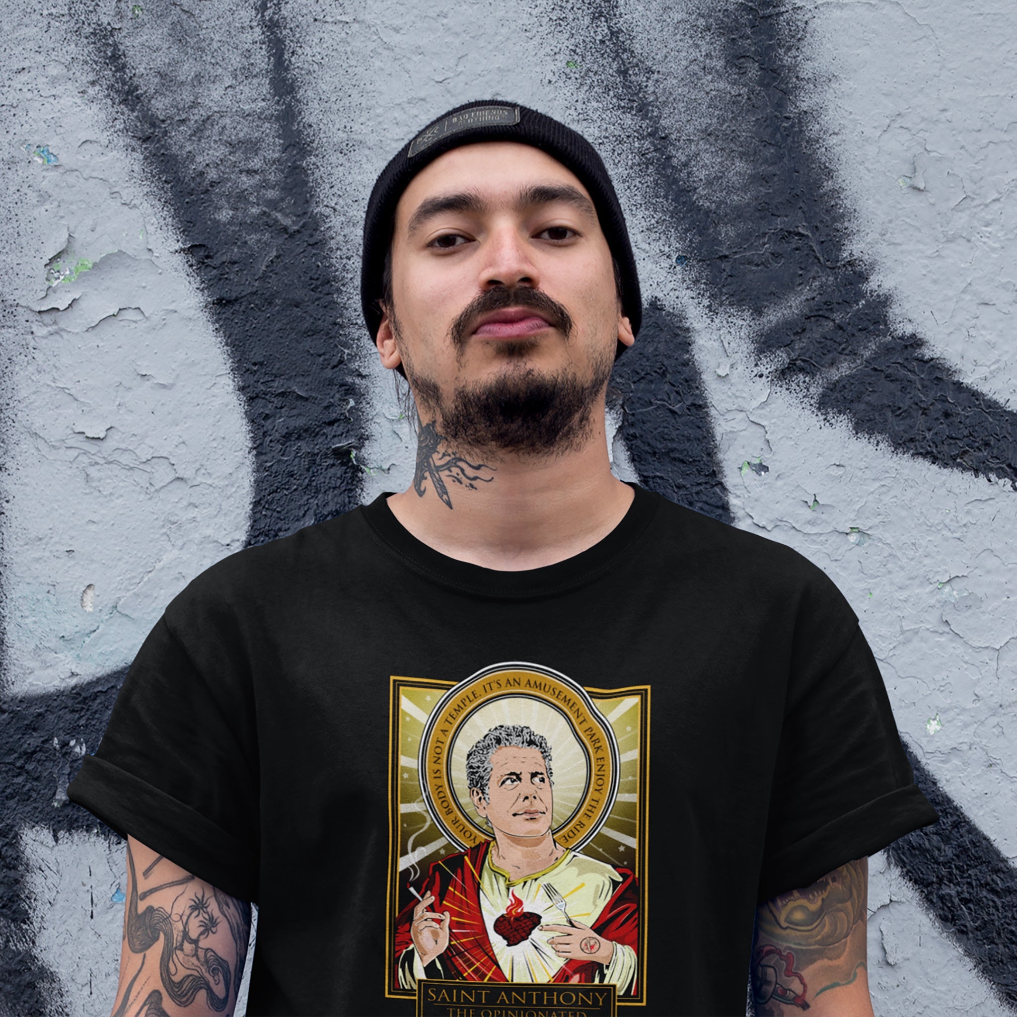 Saint Anthony Bourdain T-Shirt Cleaverandblade.com