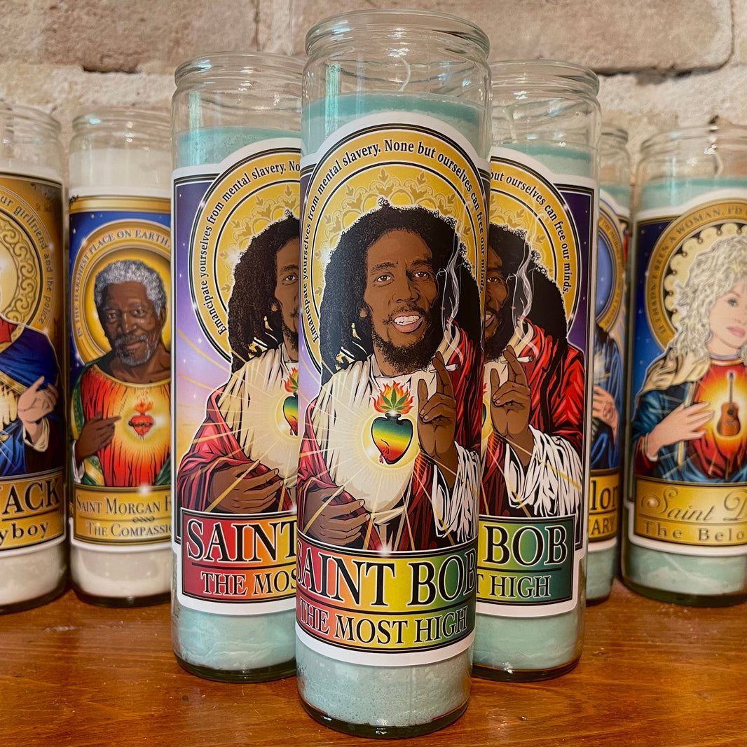 image Saint Bob The Most High Candle Cleaverandblade.com