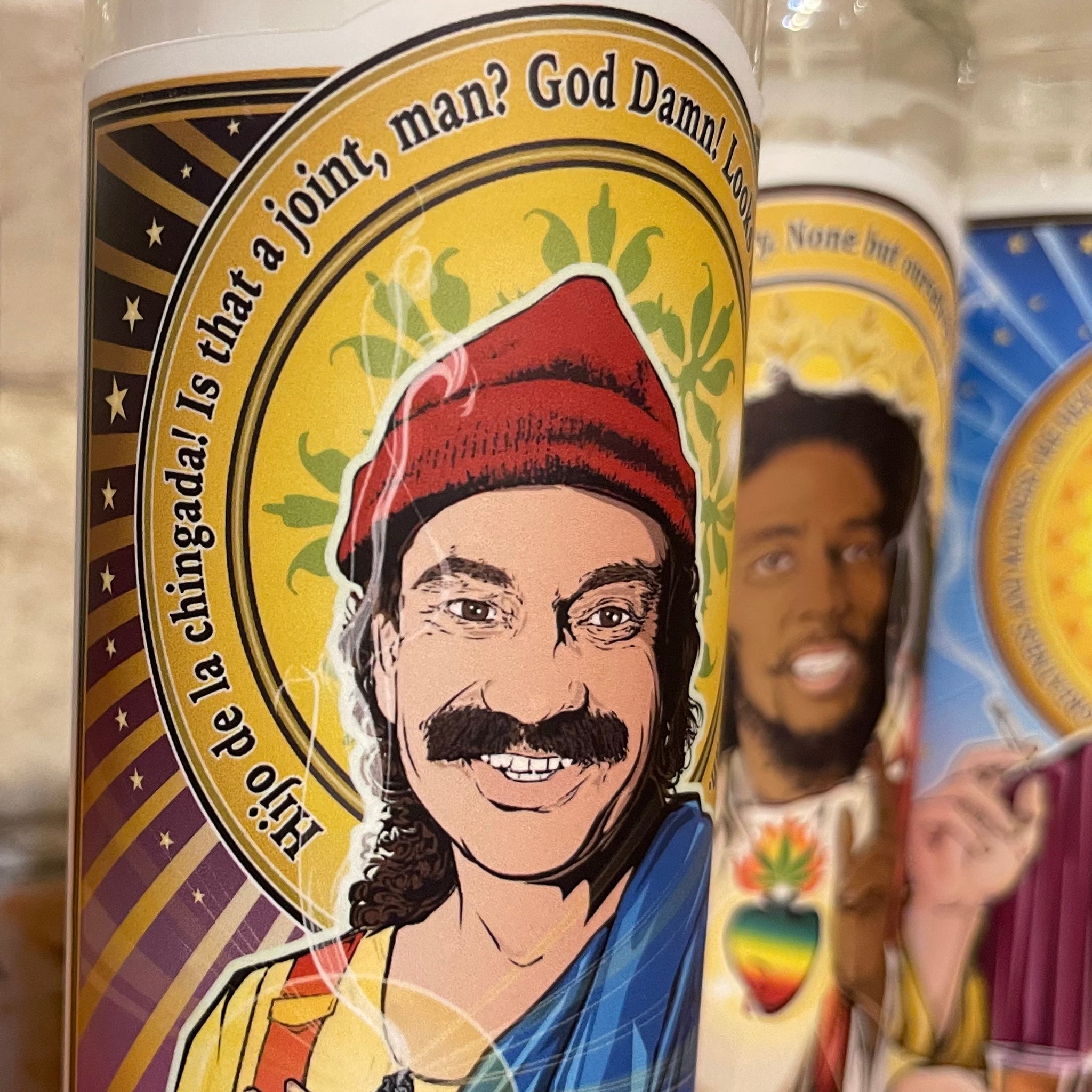 Saint Cheech El Stoner Candle Cleaverandblade.com