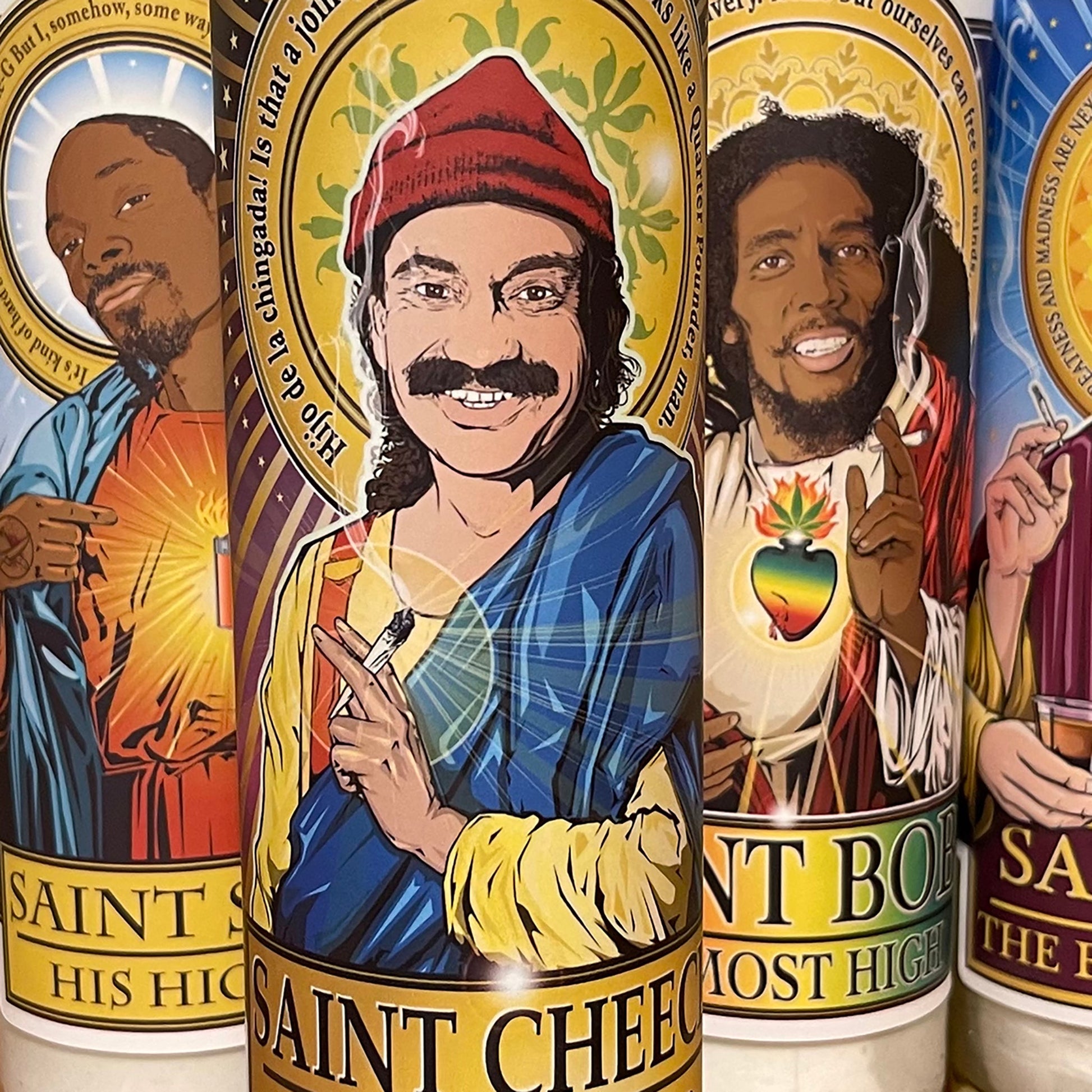 Saint Cheech El Stoner Candle Cleaverandblade.com