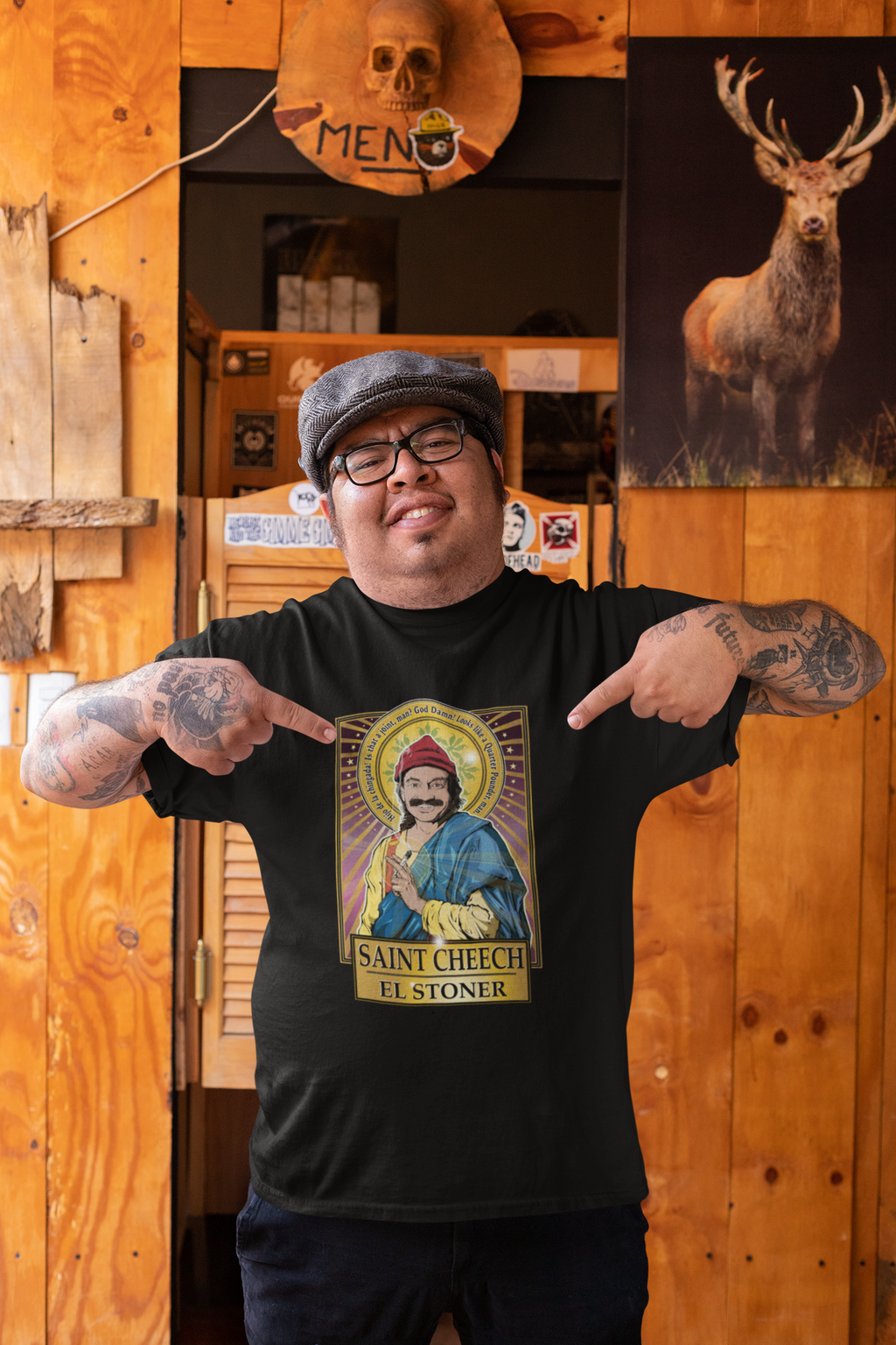 Saint Cheech El Stoner T-Shirt Cleaverandblade.com