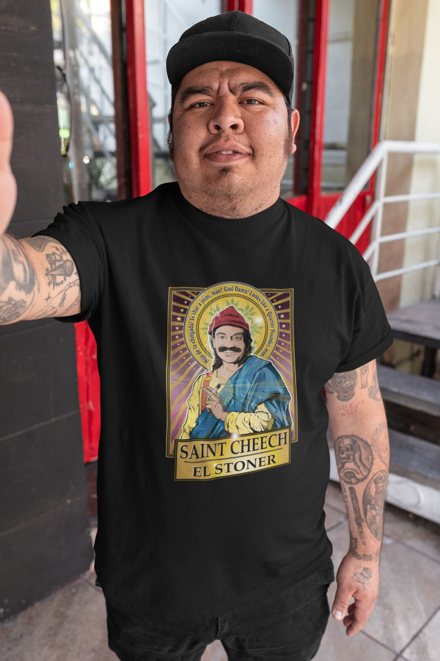 Saint Cheech El Stoner T-Shirt Cleaverandblade.com