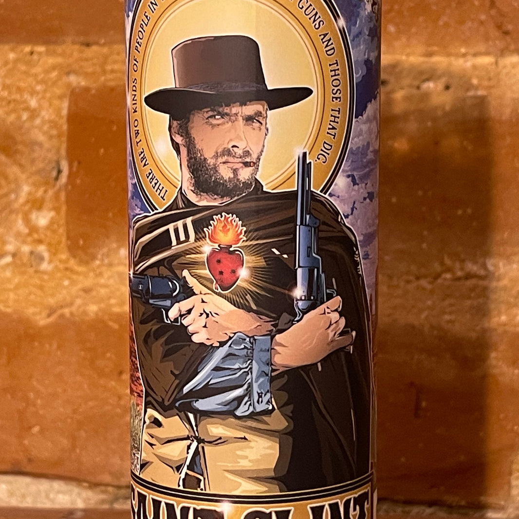 image Saint Clint Man With No Name Candle Cleaverandblade.com