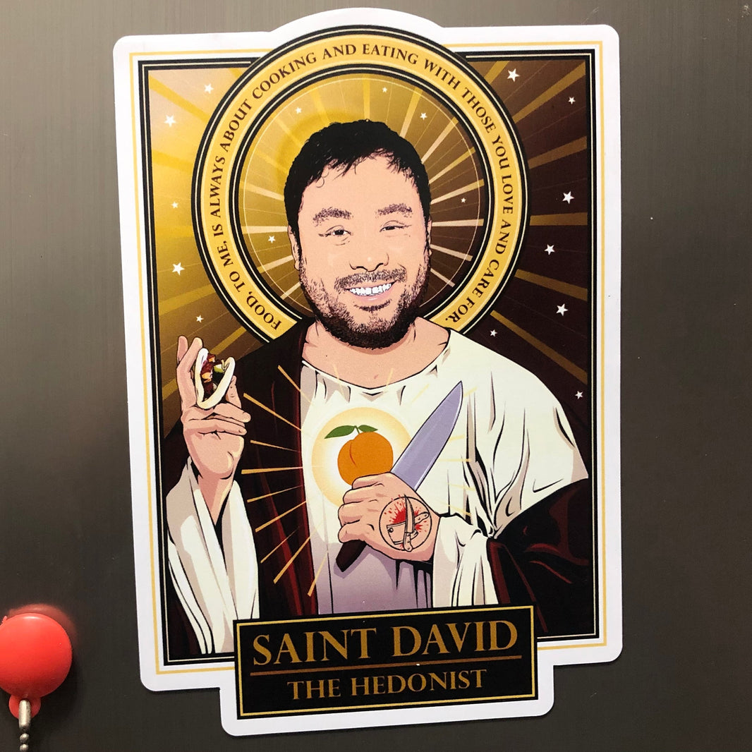 Saint David The Hedonist Magnet Cleaverandblade.com