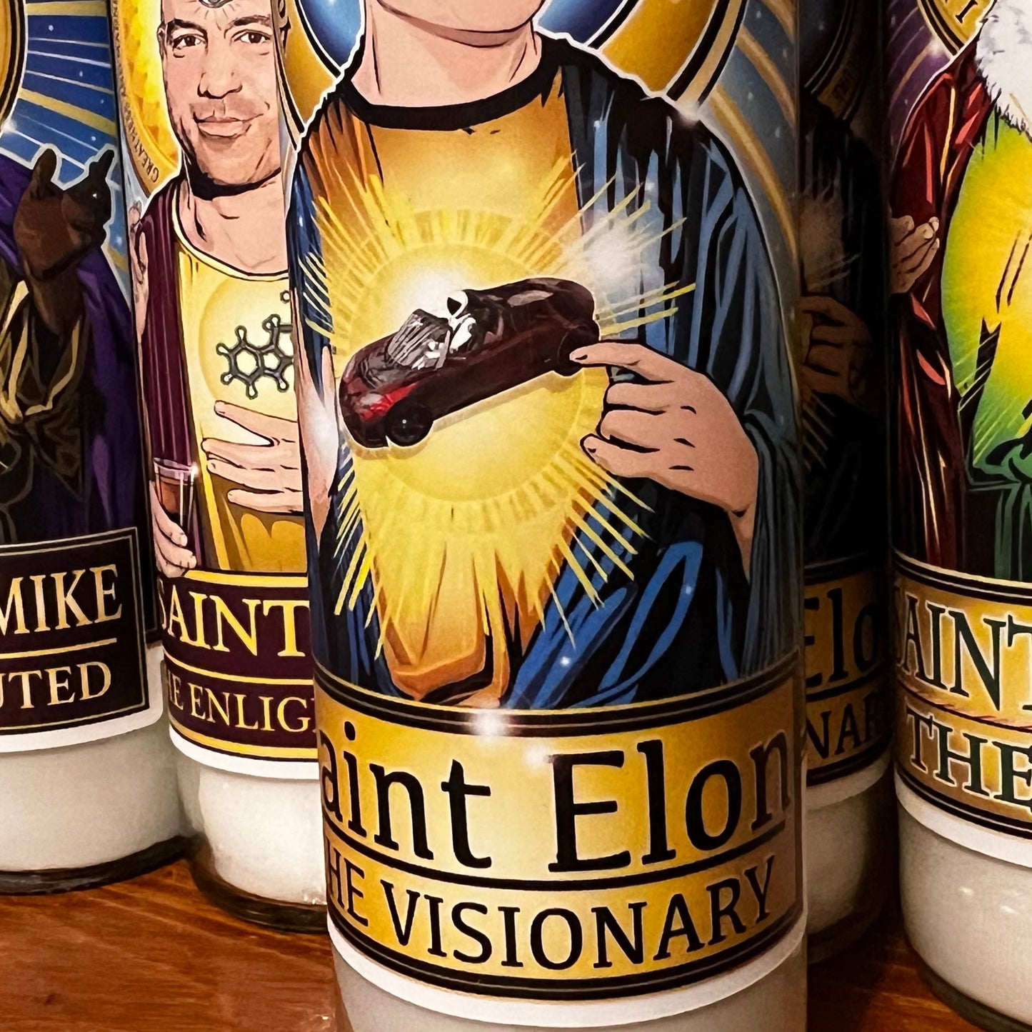 Saint Elon the Visionary Candle Cleaverandblade.com