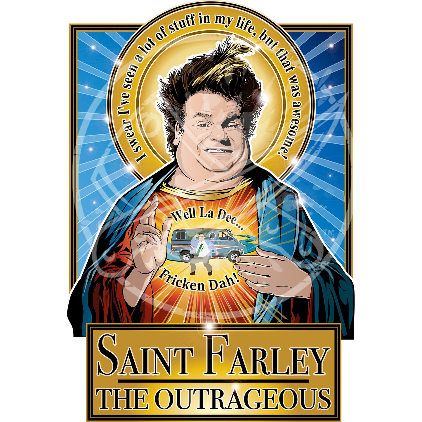 Saint Farley The Outrageous Poster – Cleaverandblade.com