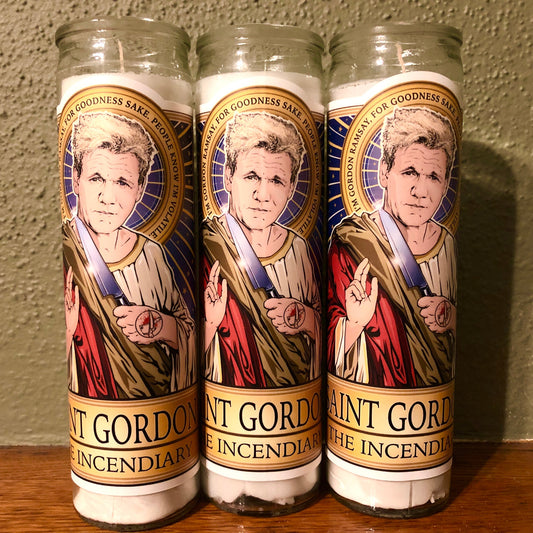 Saint Gordon the Incendiary Candle Cleaverandblade.com