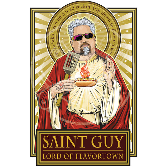 Saint Guy-Lord of Flavortown Poster Cleaverandblade.com