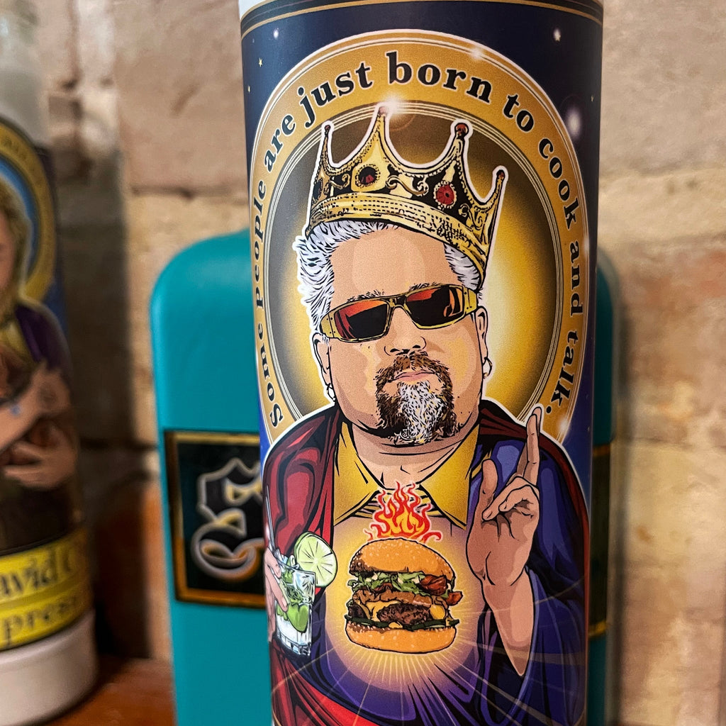 Saint Guy The Mayor of Flavortown Candle Cleaverandblade.com