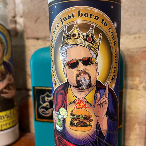 Saint Guy The Mayor of Flavortown Candle Cleaverandblade.com