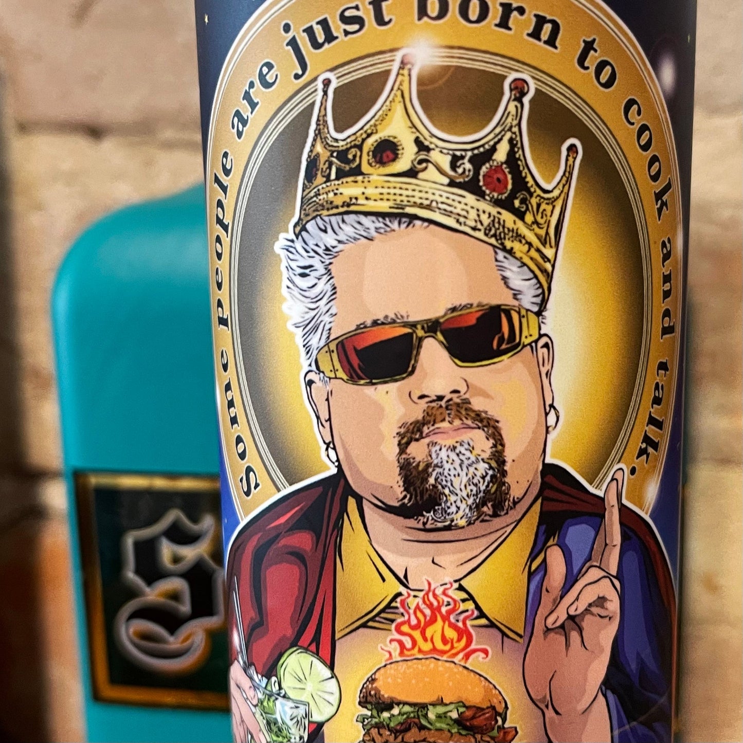 Saint Guy The Mayor of Flavortown Candle Cleaverandblade.com