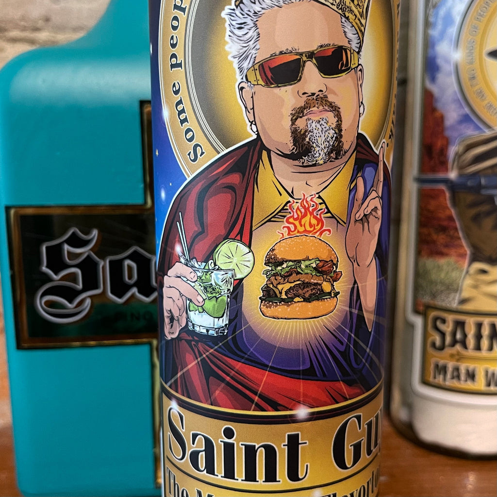 Saint Guy The Mayor of Flavortown Candle Cleaverandblade.com