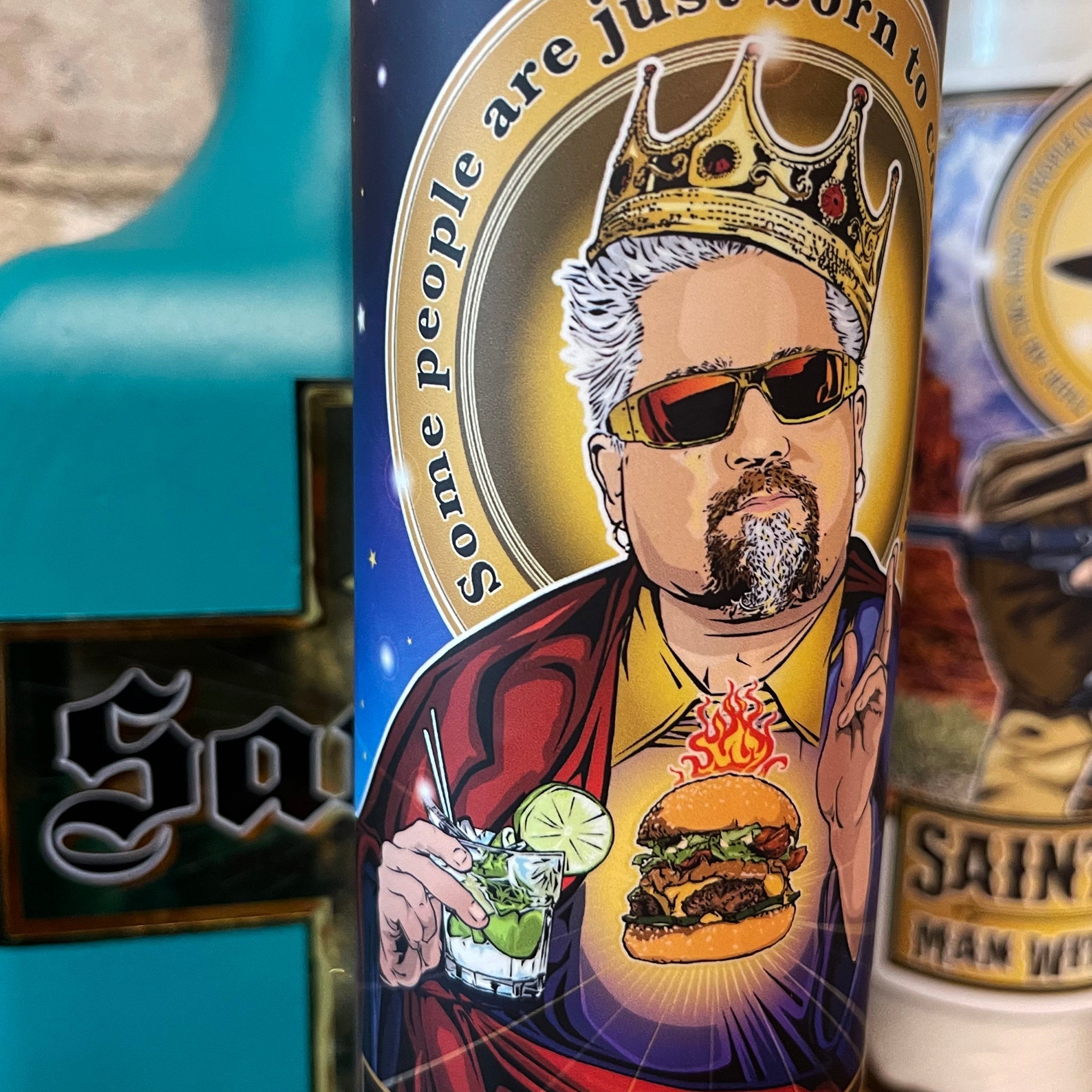 Saint Guy The Mayor of Flavortown Candle Cleaverandblade.com