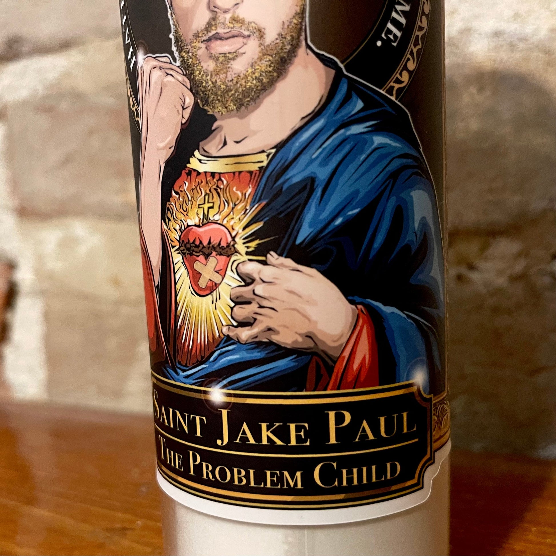 Saint Jake Paul The Problem Child Candle Cleaverandblade.com