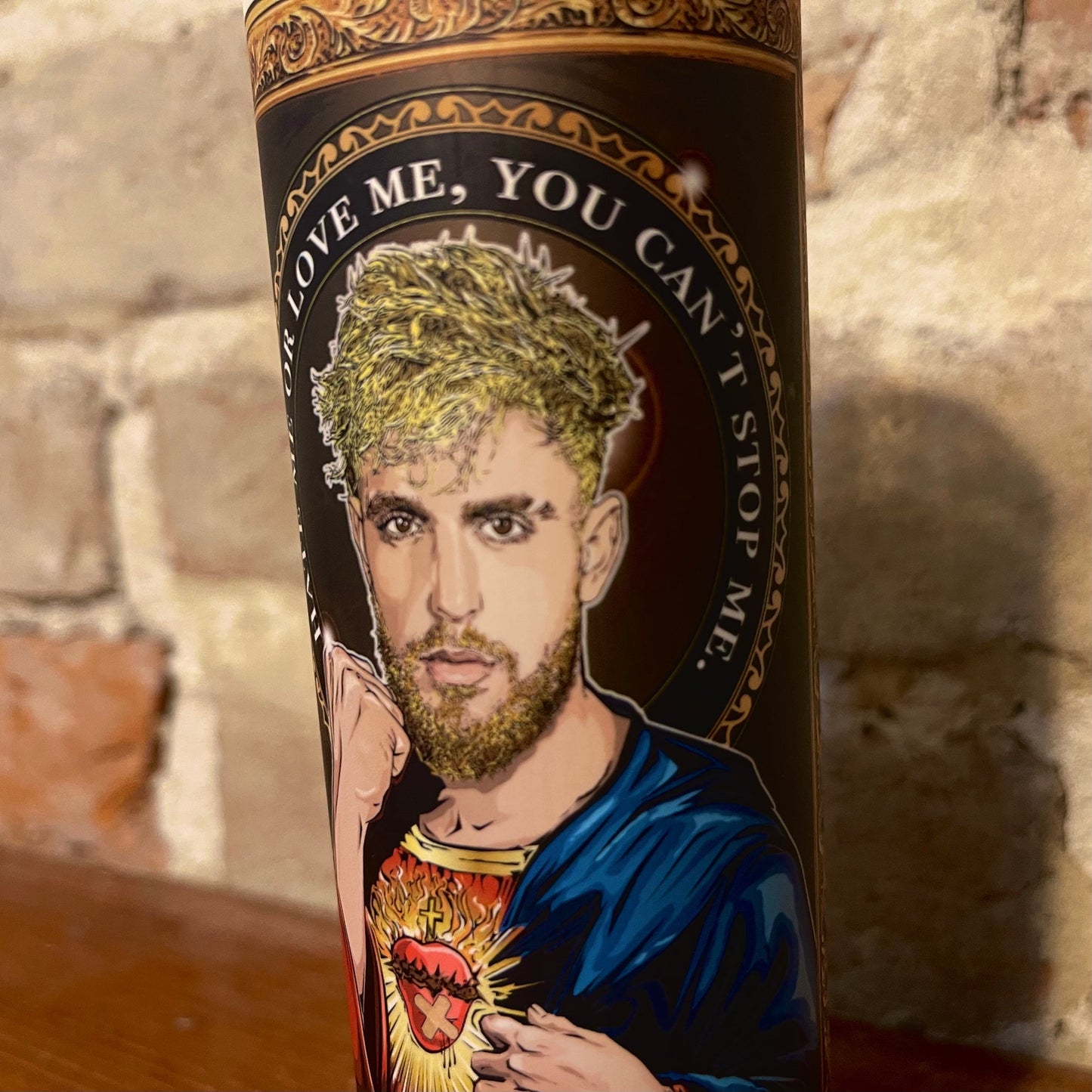 Saint Jake Paul The Problem Child Candle Cleaverandblade.com