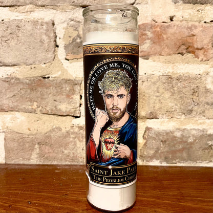 Saint Jake Paul The Problem Child Candle Cleaverandblade.com