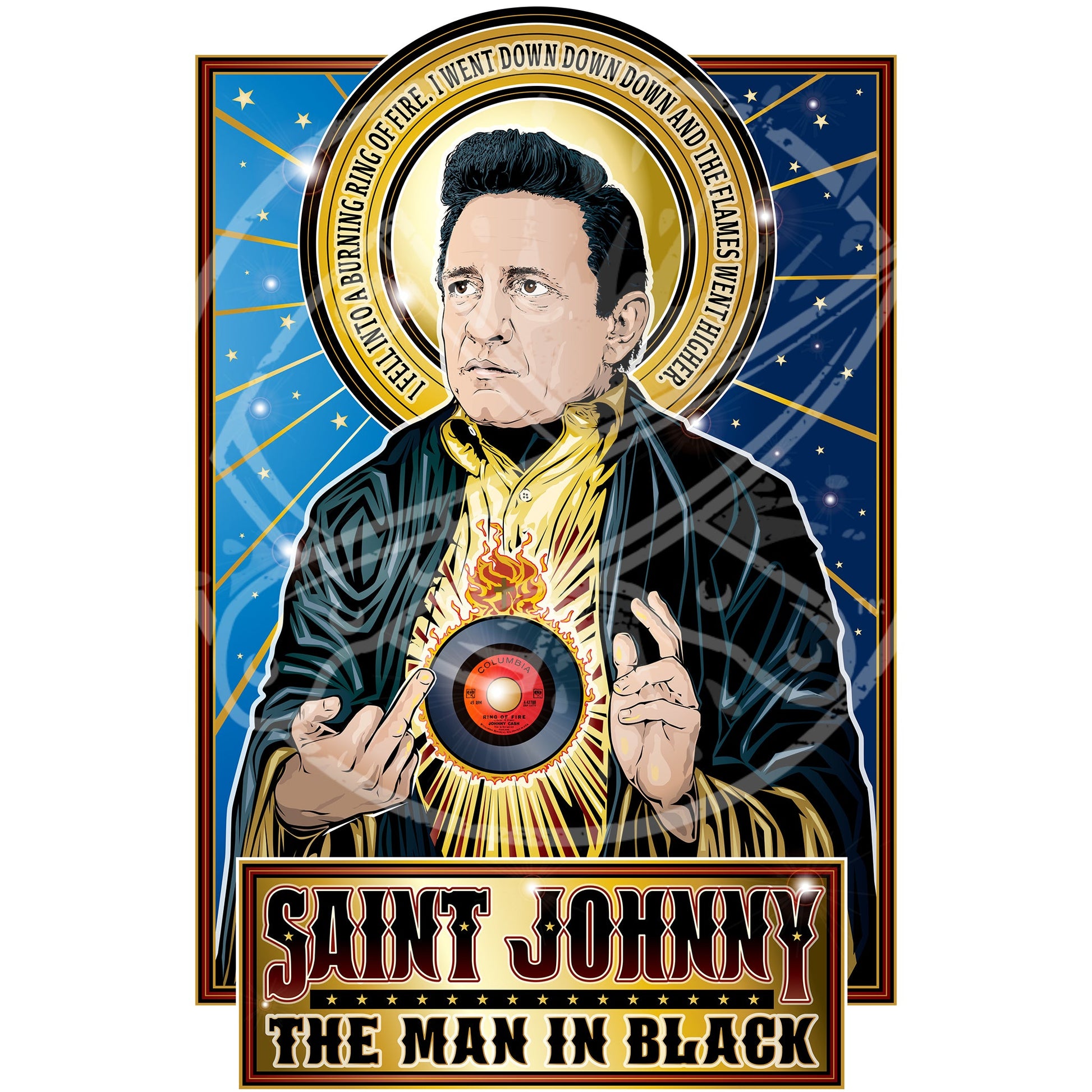 Saint Johnny The Man in Black Poster – Cleaverandblade.com