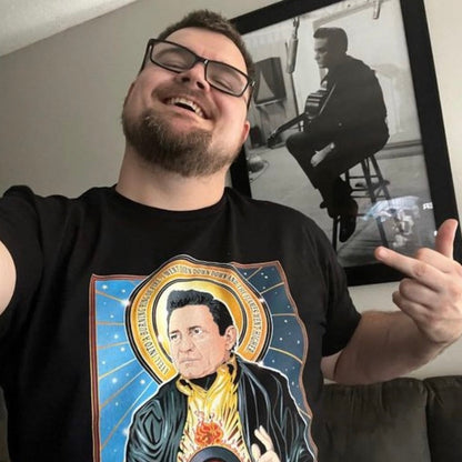 Saint Johnny The Man in Black Shirt Cleaverandblade.com