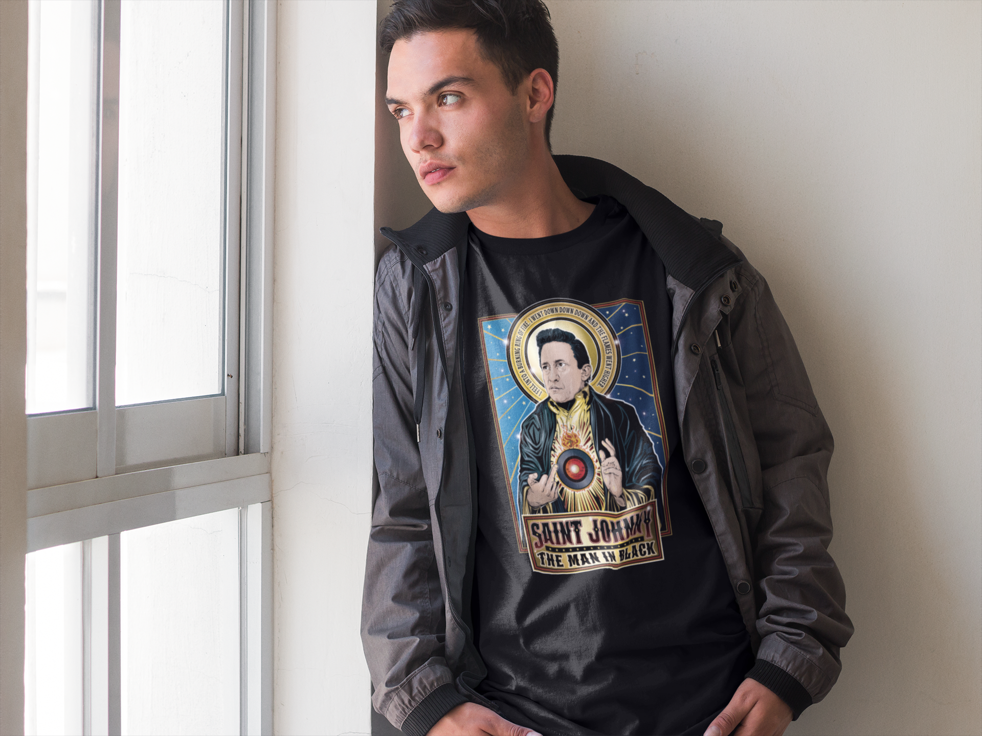 Saint Johnny The Man in Black Shirt Cleaverandblade.com