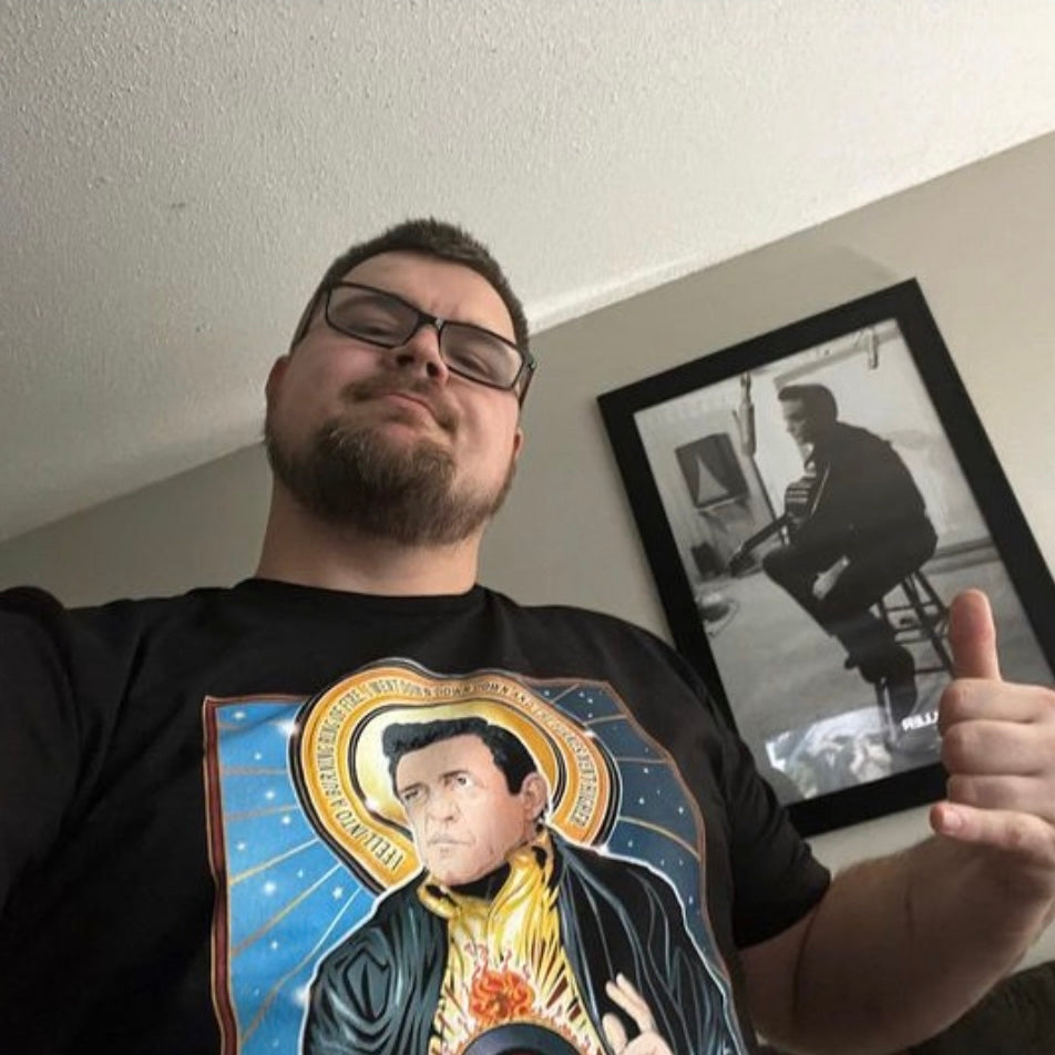 Saint Johnny The Man in Black Shirt Cleaverandblade.com