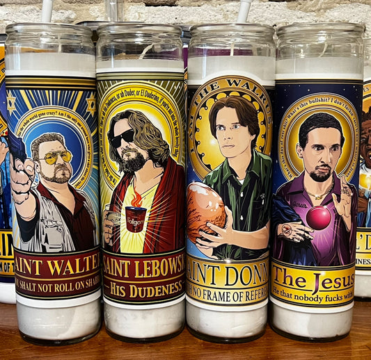 Saint Lebowski-His Dudeness Candle Cleaverandblade.com