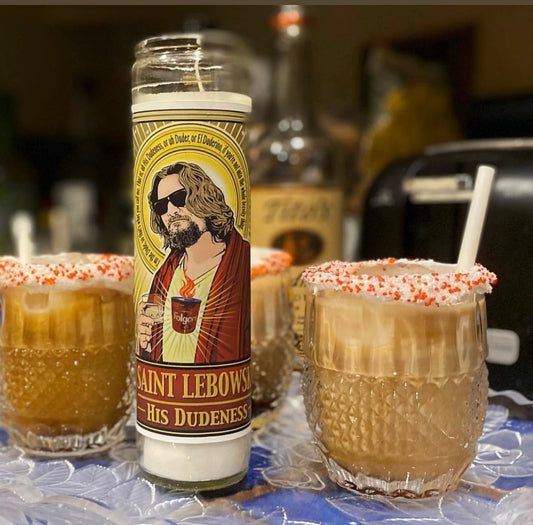 Saint Lebowski-His Dudeness Candle Cleaverandblade.com