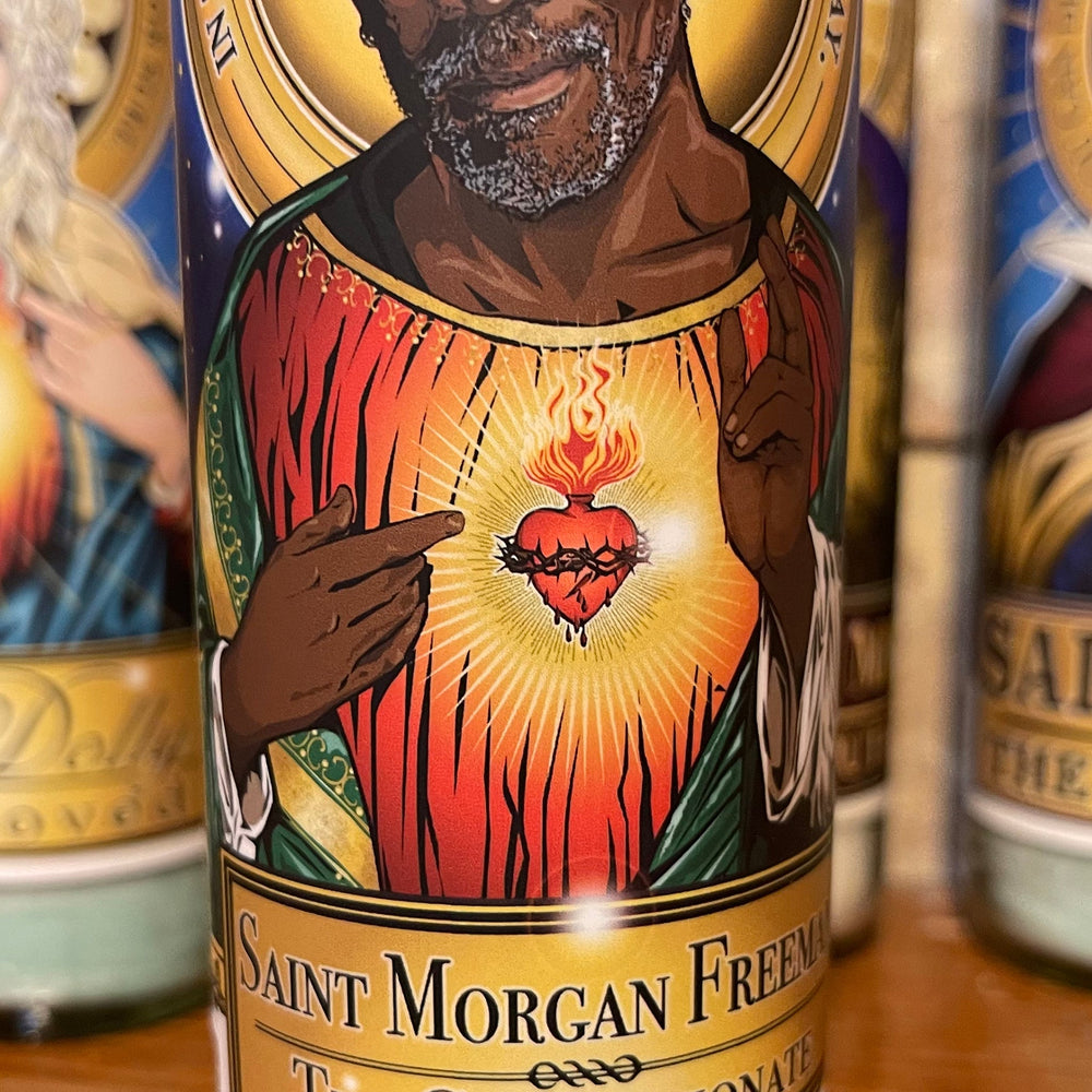 Saint Morgan Freeman The Compassionate Candle Cleaverandblade.com