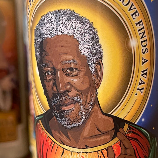 Saint Morgan Freeman The Compassionate Candle Cleaverandblade.com