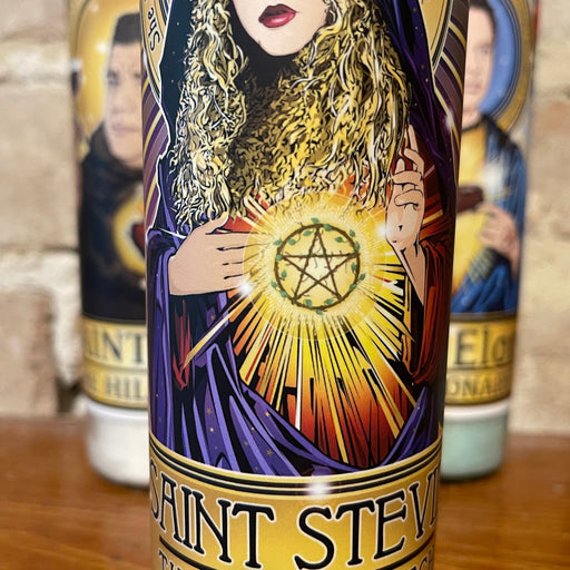 Saint Stevie The White Witch Candle Cleaverandblade.com